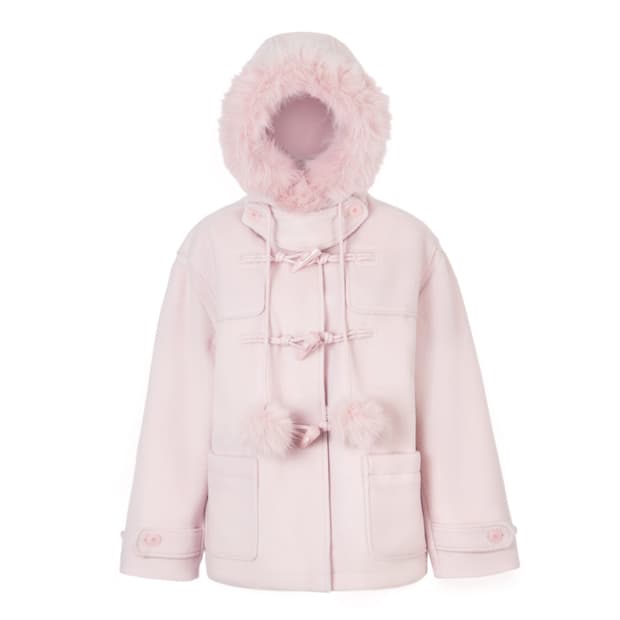 아이당 폼폼 하프 코트 새상품