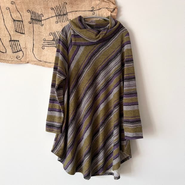 strirpe patterned top&dress