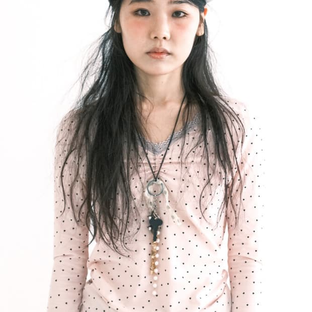 샵페어리 mini heart lace top (light pink) 