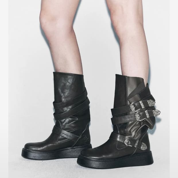 YEEL 와이이이엘 웨스턴 버클 폴딩 부츠