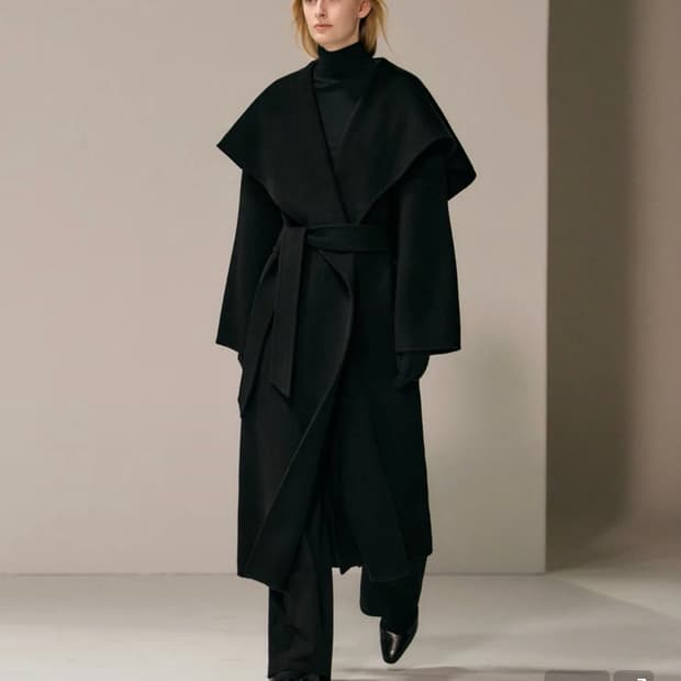 리디피 드레이프 벨트 울100 코트 (실착 1회)