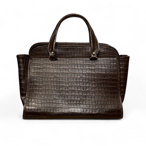 꼼데가르송 악어 형압 가죽 토트백