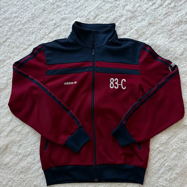아디다스 베켄바우어 83-C 버건디 네이비 트랙탑 져지
