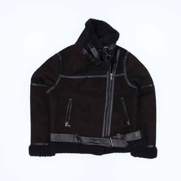 [US S] 자라 여성 블랙라벨 스웨이드 무스탕 자켓 3841