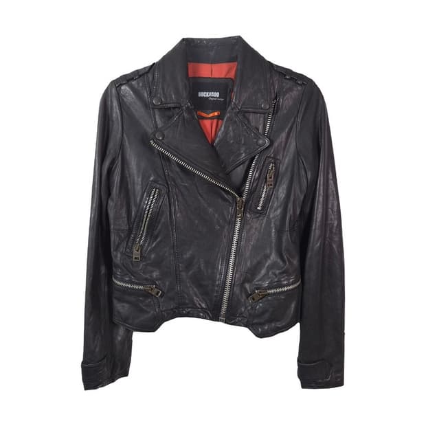 버커루 오리지널 빈티지 리얼 양가죽 라이더 자켓 XS