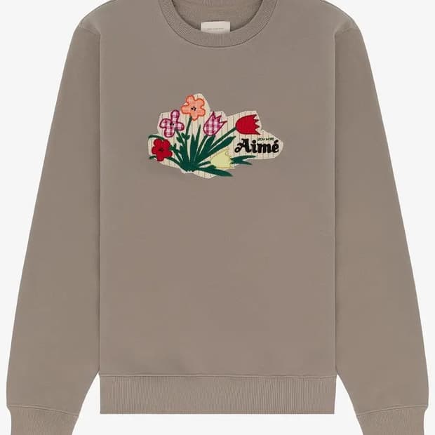 Aime Leon Dore Floral Appliqué Crewneck 