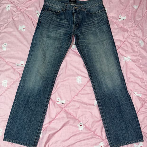 버버리 블랙라벨 슬림스트레이트 데님 팬츠