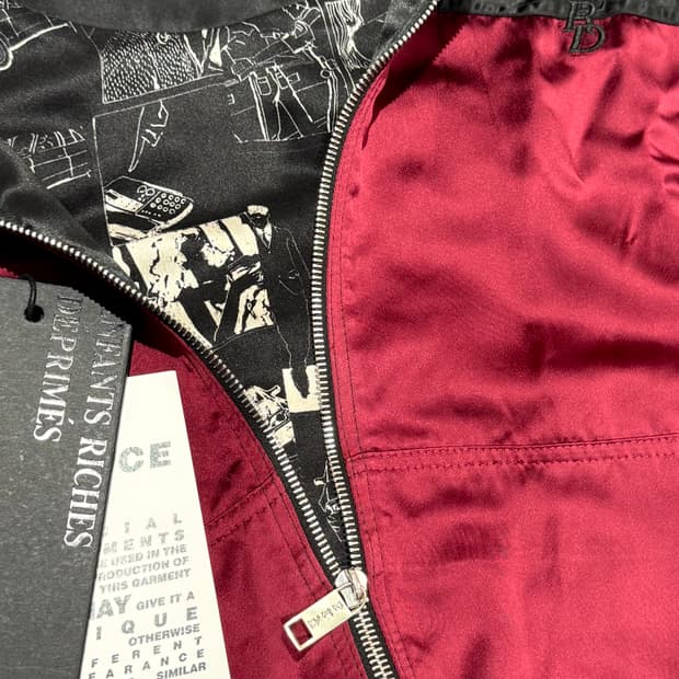실크 버건디 트랙자켓 