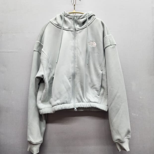 노스페이스 옆라인 디테일 투웨이 크롭 스트링 후드집업90(L)