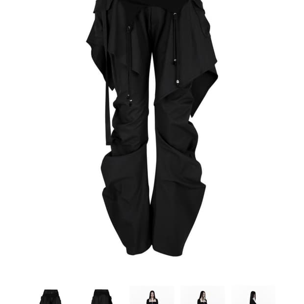 카시코 레이어드 스트랩 팬츠 블랙