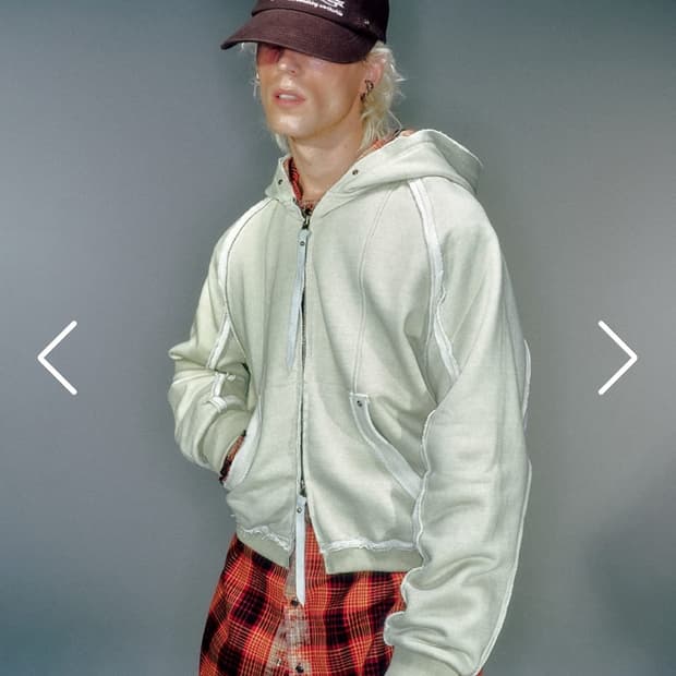 MEN DIAS INSIDE-OUT HOOD ZIP-UP YELLOW G