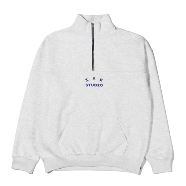 아이앱 스튜디오 하프 집 풀오버 라이트 그레이 (XL)