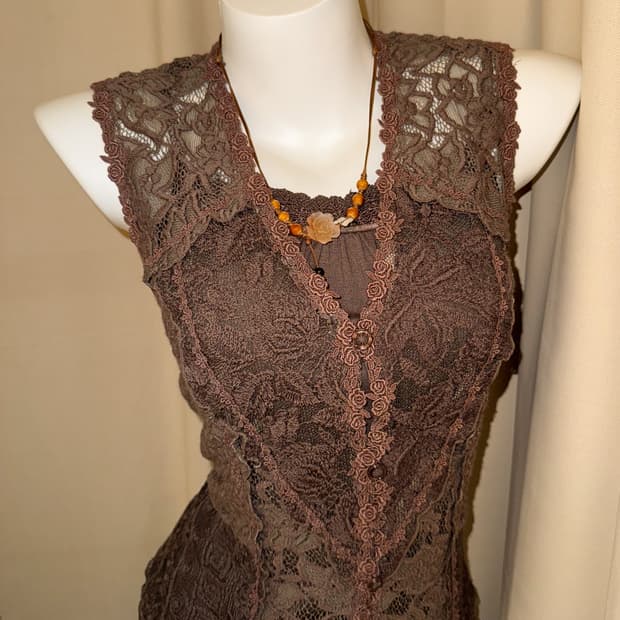 Floral Embroidered Sleeveless 0005