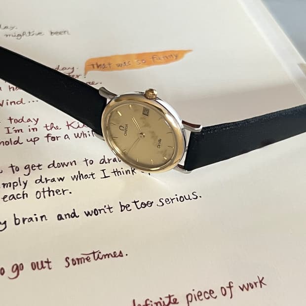 오메가 드빌  라운드 콤비 여성 시계 / 정품감정. 오버홀