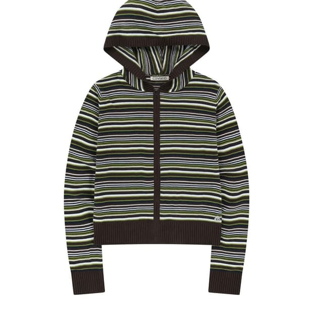 코이세이오 니트집업 SOFT KNIT ZIP-UP STRIPE