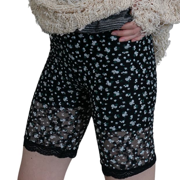 [F]퍼버즈 26ss Lace Trim 쇼츠/블랙