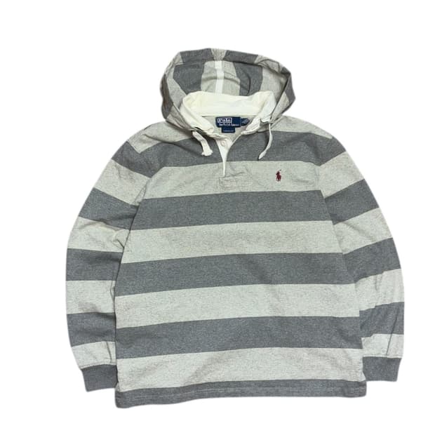 폴로 랄프로렌 레어 빈티지 럭비티 후드티