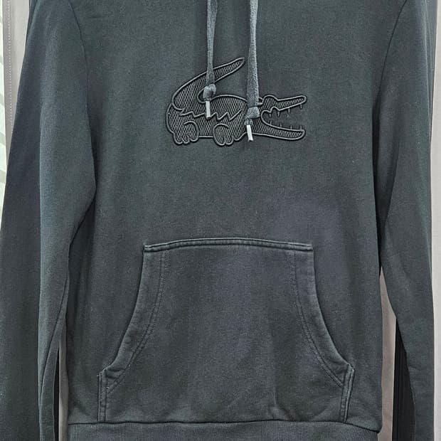 라코스테 엠보 빅크록 블랙 후드티 95