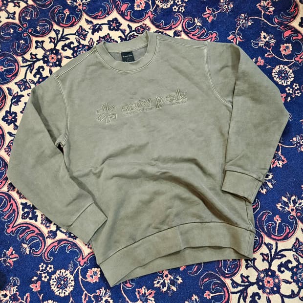 스노우피크 21Fw 워시드 피그먼트 맨투맨 S size