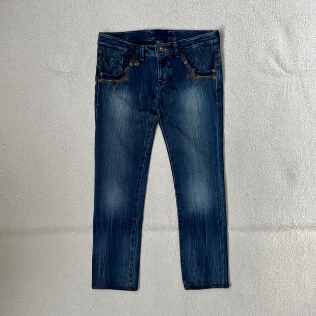 아르마니 익스체인지 로우라이즈 데님팬츠