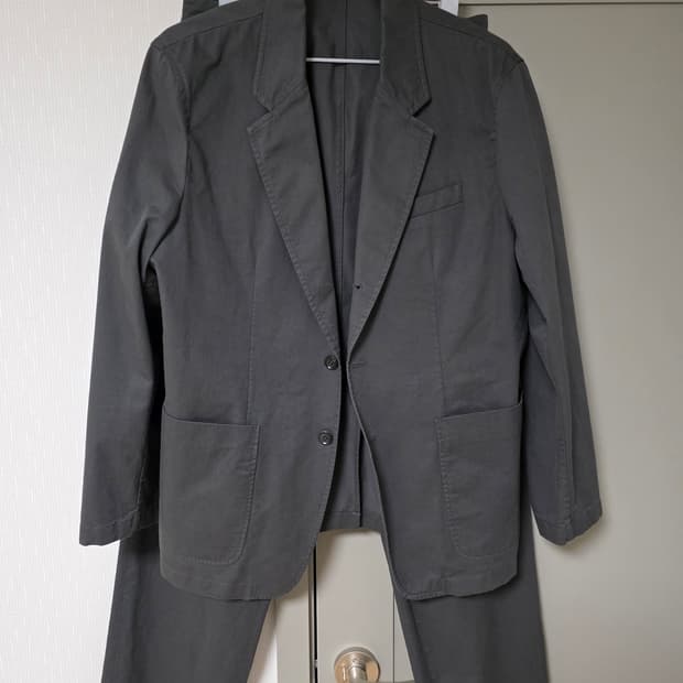 SEW 코튼 스포츠 셋업 차콜 3사이즈 (자켓+팬츠)