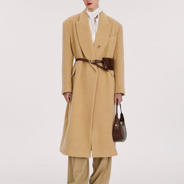 렉토 알파카 오버 코트 | 이청아 코트