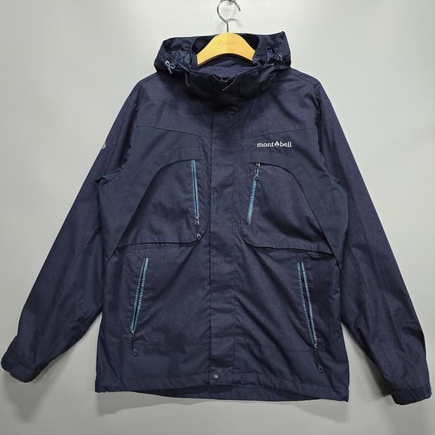 몽벨(mont-bell) 후드 바람막이 자켓 네이비 100
