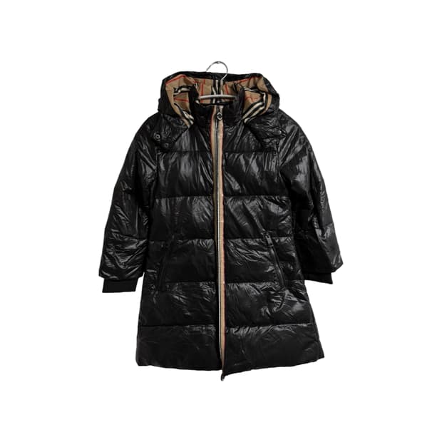 버버리 키즈 블랙 롱 패딩