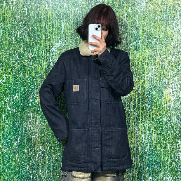 칼하트 데님 양털자켓
