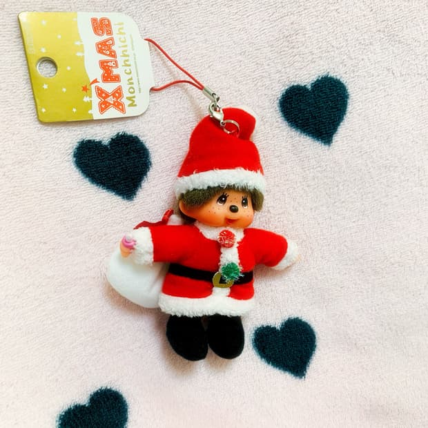 몬치치 크리스마스 산타 인형 키체인 키링
