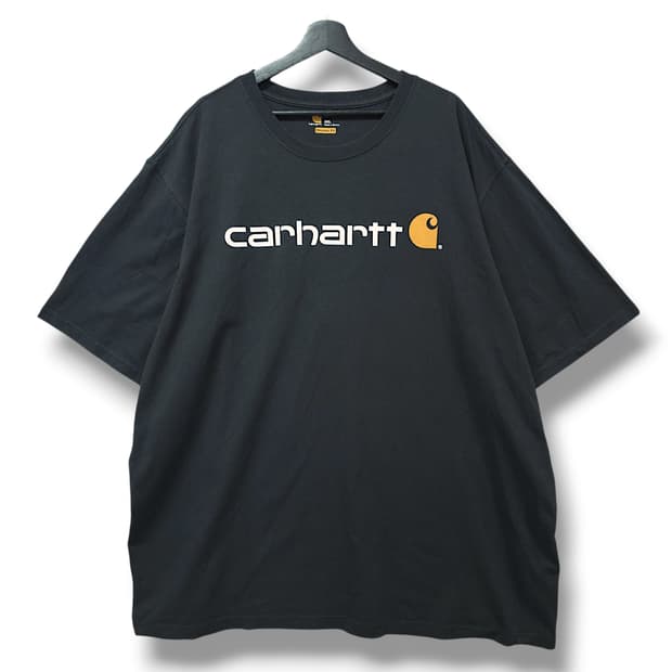 [3XL] 칼하트 블랙 오리지널 핏 (박스핏) 시그니처 로고 반팔티셔츠