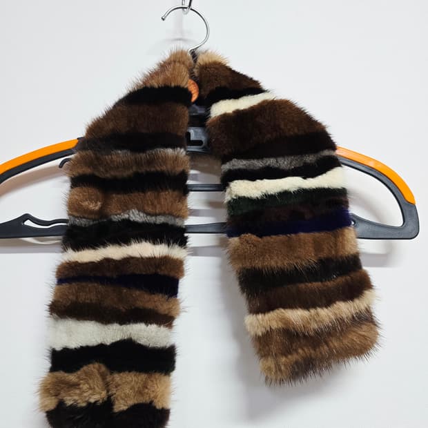 천연 밍크 쁘띠 머플러