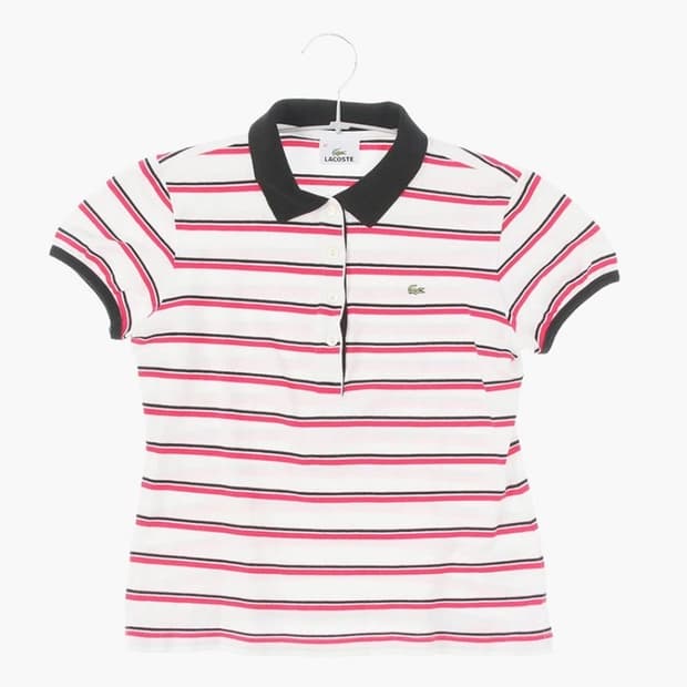 LACOSTE 라코스테 코튼 카라 반팔 티셔츠 여자