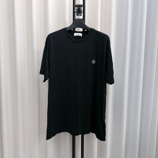 [25SS/ 3XL] 스톤아일랜드 패치 반팔티 블랙