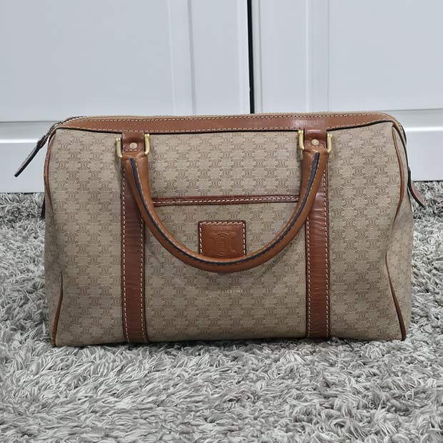 셀린느 빈티지 마카담 보스턴백 30 여행가방 베이지 