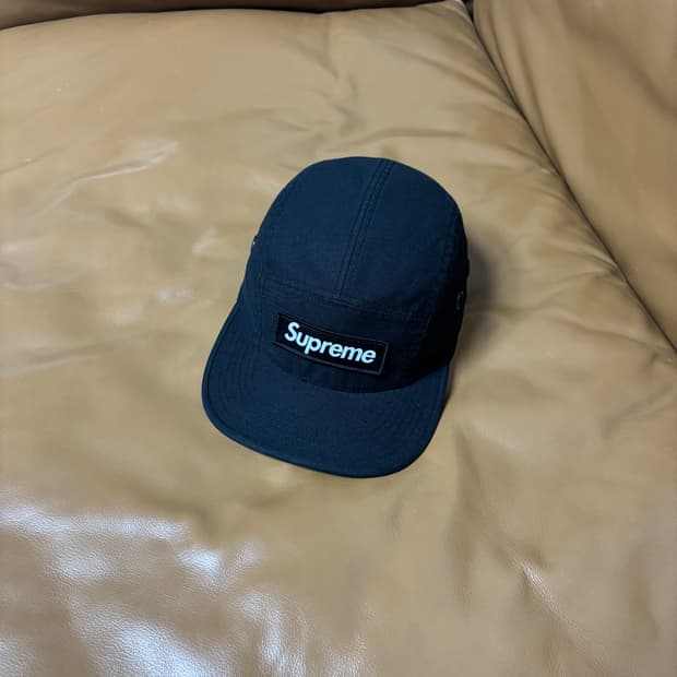Supreme 슈프림 밀리터리 워시드 블랙 캠프캡 모자 (Black)