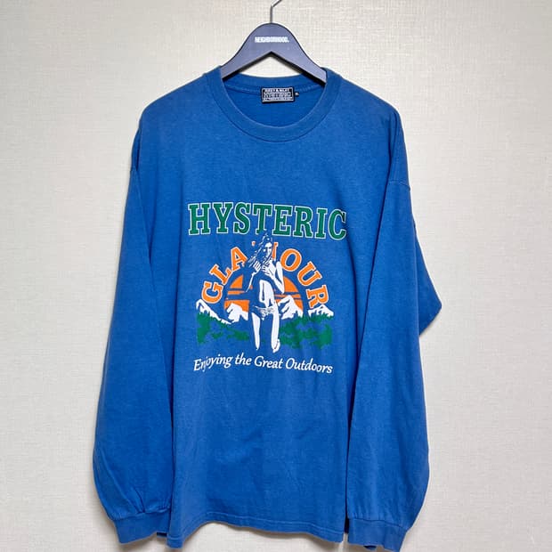[XL] 히스테릭글래머 블루 롱슬리브 긴팔티셔츠