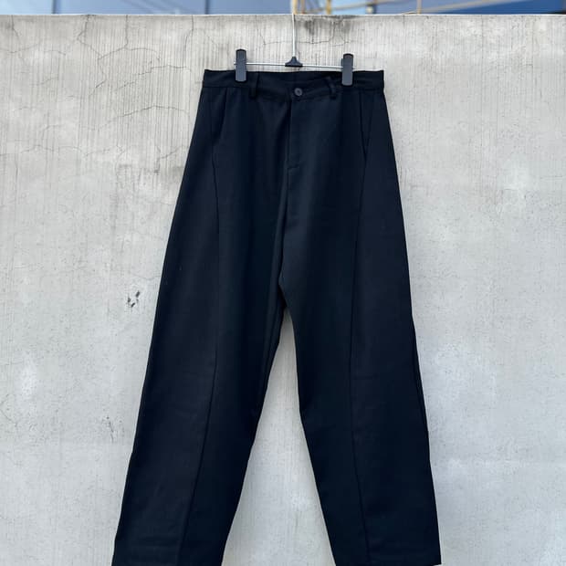 뎃츠잇 커브드 와이드 코튼 데님 팬츠