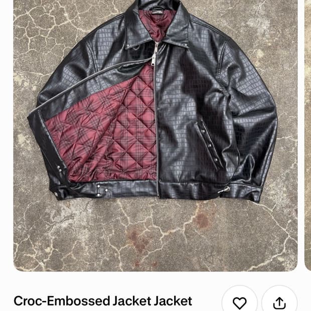 Croc-Embossed Jacket Jacket