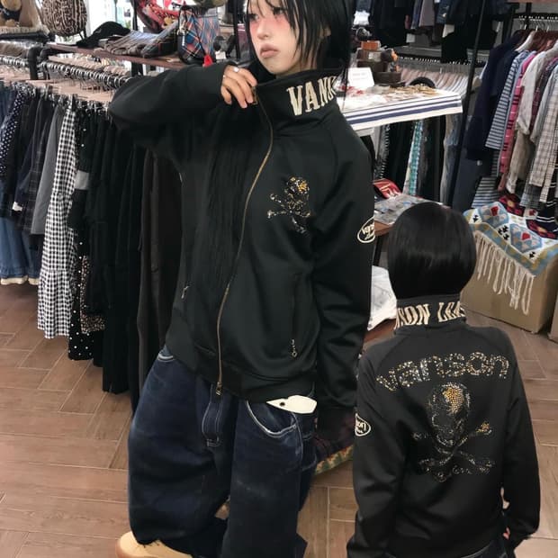 Vanson Embroidery Cubic Two-way Jersey