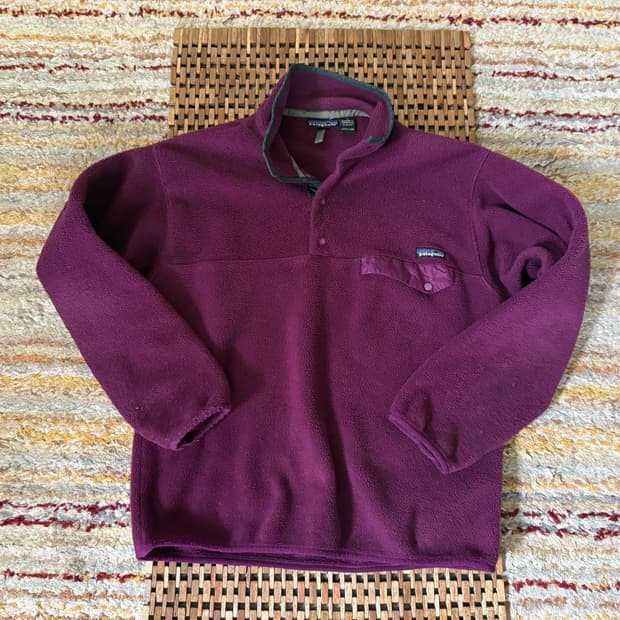 12FW 파타고니아 신칠라 스냅-T 플리스 퍼플 퍼플 포켓