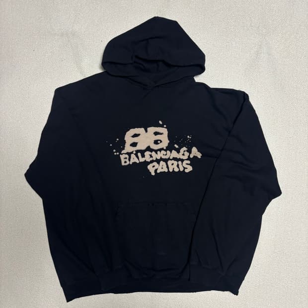 발렌시아가 핸드 드론 BB 아이콘 후드티