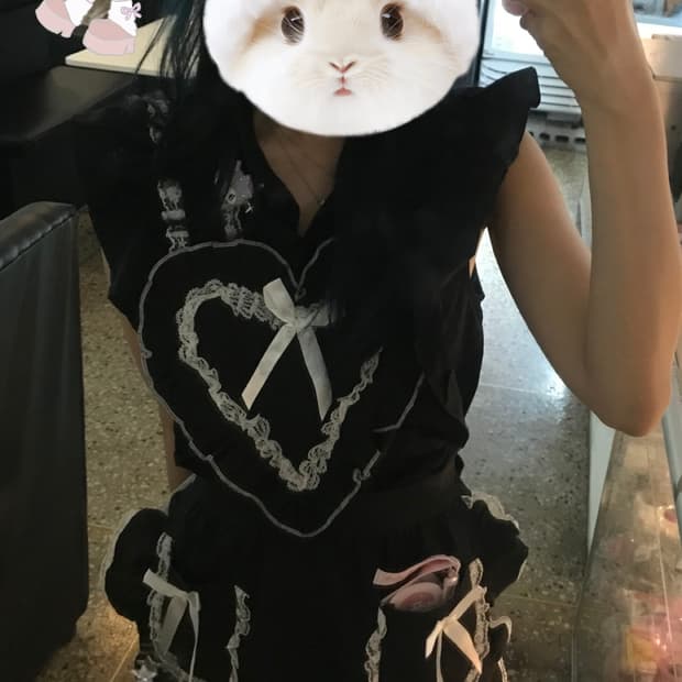 블랙 하트 에이프런