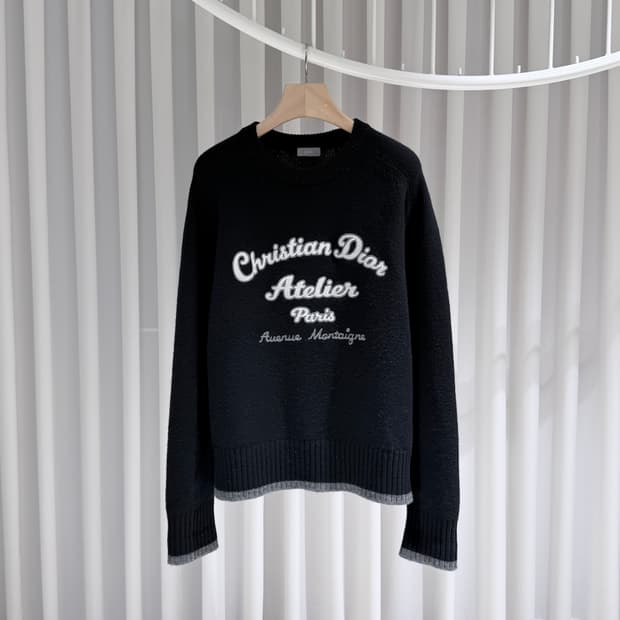 ( A+ / 3XL ) 디올 크리스찬 디올 아뜰리에 니트 스웨터 블랙