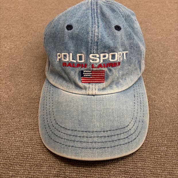 90s polo sport made in usa 폴로스포츠 데님 볼캡