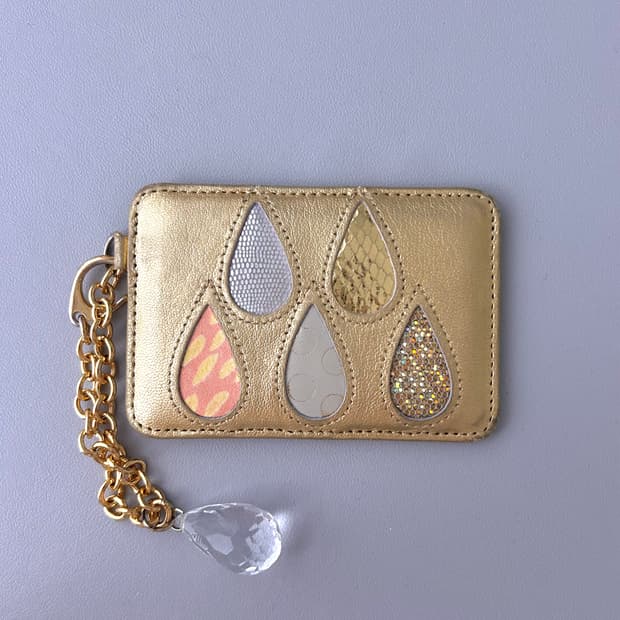 츠모리치사토 물방울 카드지갑