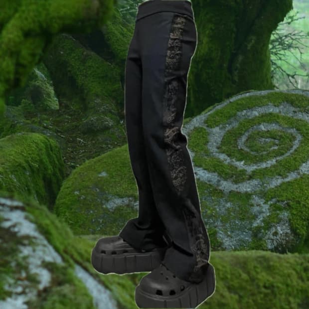 빈티지 사드라인 포인트 부츠컷 팬츠