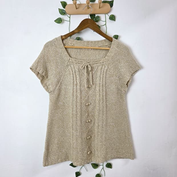 maple feel 모리 반팔 니트