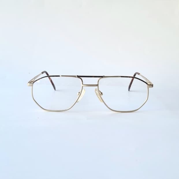 데드스탁 빈티지 헥사곤 더블 브릿지 안경테 756