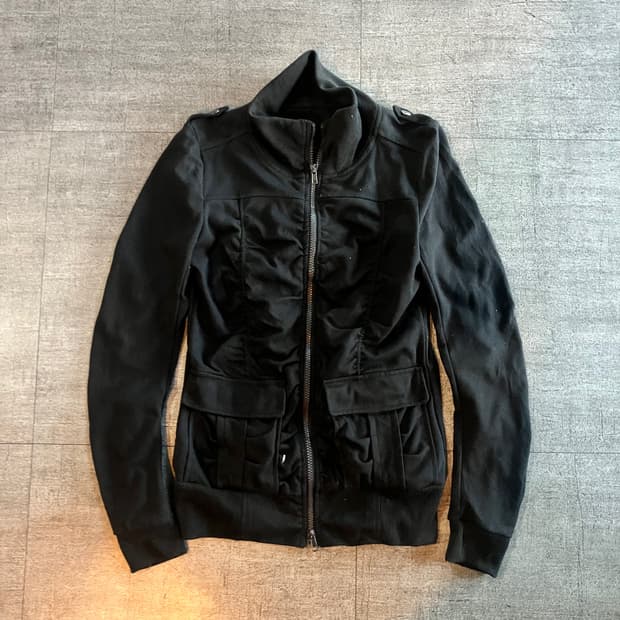 일본빈티지 Orlusion 핀터깔y2k 보헤미안펑크갸루 견장 곱창집업자켓